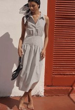NWT Anthropologie Tobie drop-Waist MIDI Dress Xs picture