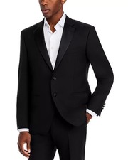 $1,800 Canali Men's Tuxedo Black Suit Jacket Classic Fit US 40 R zau1126d picture