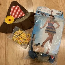 Forum Novelties Sexy Scarecrow denim and burlap ruffle dress Size XS/S picture