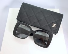 Chanel CH5555 53mm Oversized Square Sunglasses in Black with Gray Lens picture