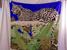 Balenciaga Leopard Tropics Silk Scarf 36