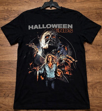 Halloween Men's Fright Rags Ends Horror Movie Black T-Shirt Large Size NWT picture