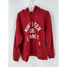 Vans Koollege Pullover Hoodie Red Mens Nineteen 66 Graphics NWT Size:XL picture