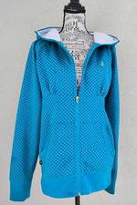 Volcom Stone Dot Hydro Zip Aqua Turquoise Fleece Hoodie Full Zip Women's picture