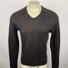 Vtg 50s 60s Golden Arrow Sweater Mohair Wool V-Neck Mod Canada Made Mens Large picture