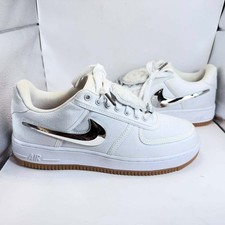 Nike Air Force 1 Low Travis Scott White Canvas AQ4211-100 Mens Size 10 Good picture
