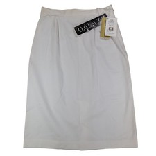 D.K. Gold Pencil Skirt Womens 10 Vintage 90s White Galaxy Stretch Cotton NWT picture