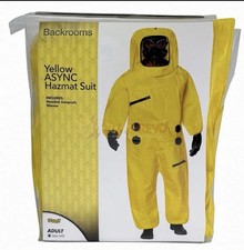 05133244 Spirit Halloween Adult Yellow Async Hazmat Suit Backrooms Size S/M picture