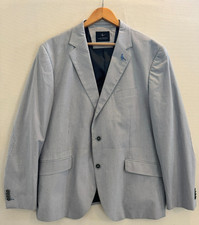 Tailorbyrd Mens 46R Sport Coat Light Blue Pique Micro Stripe 2-Button Preppy picture