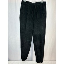 VTG Saks 5th Avenue Folio Collection Suede Leather Pants, XLARGE 90s Minimalist picture