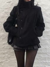 Street Autumn/Winter Solid Color Women'S Turtleneck Coat Y2K Hip-Hop Retro picture