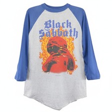 Vintage Black Sabbath Born Again Tour 1984 Raglan Tee XL GUC #5770 picture