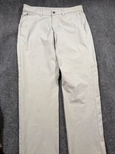 Lululemon Pants Mens 34x31 Beige Chino Straight Leg Casual Travel Office Wear picture