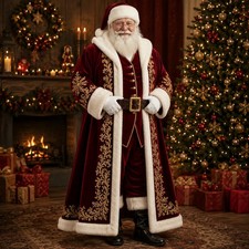 Red Santa Claus Suit | Luxury Men's Christmas Costume Set XS–5XL picture