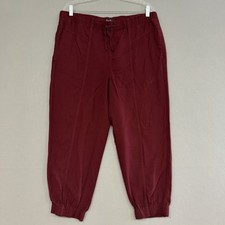 Madewell Drapey Seamed Track Trousers Women's XL Dark Cabernet Pockets Casual picture