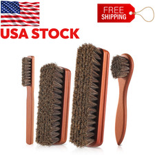 4 Pcs Shoe Brush, Boot Brush, Horse Hair Brush for Leather, Shoe Polish Brush... picture