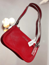 GUESS Red Saffiano Shoulder Handbag picture