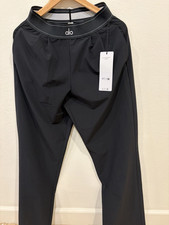 Alo Suit Up Trouser Black Womens Loose Wide Leg Lounge Pants picture