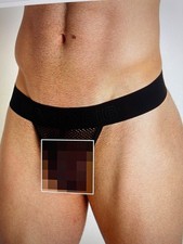 NWT NASTY PIG OPEN ACCESS THONG STRETCH BLACK  POLYESTER/SPANDEX   SM/SOLD OUT picture