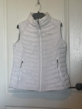 Columbia Omni-Heat Womens White Quilted Puffer Vest Full Zip Pockets Size XL picture
