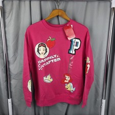 NWT Disney 100 Retro Reimagined Women's Size M Happily Princess Pink Sweatshirt picture