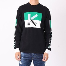 NWT - Kenzo Colorblocked Men's Sweatshirt Black💚🖤 picture