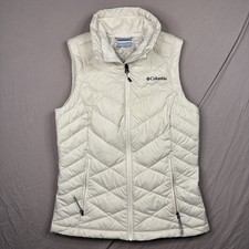 Columbia Heavenly Vest Womens Size Small Ivory Omni-Heat Lightweight Thermal picture