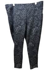 NWT Terra & Sky Plus 20-22 1X 2X Black & White Print Soft stretch Pant Legging picture