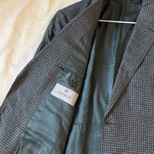 Canali 1934 Italy 40 Green & Gray Check Wool Blazer Suit Jacket Made In Italy picture