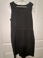 7th Avenue Suiting Size 8 Black Dress New York & Company Euc Pre-loved Lbd picture