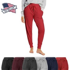 Womens Premium Soft Fleece Sweatpants Yoga Joggers with Ribbed Cuffs Skinny Fit picture