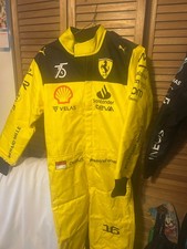 CHARLES LECLERC FERRARI 75TH ANNIVERSARY YELLOW RACE SUIT picture