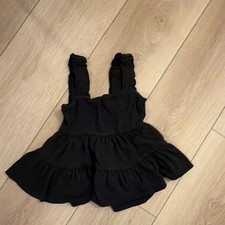 Teen Juniors Girls Extra Small Xs SO Black Ruffle Tier Tank Baby Doll ￼ picture