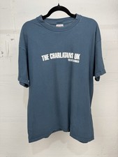 Vintage The Charlatans UK Shirt XL 90s Tellin Stories Navy Blue picture