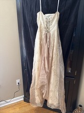 Zum zum gown  ZUM ZUM By Niki Livas Full Length Dress Cream Sparkle Embroidery ￼ picture