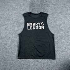 Lululemon Tank Top Mens Large Gray Barry's London Sleeveless Athletic Metal Vent picture