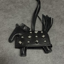 Hermes Rodeo Robeo Rock PM Studded Milo Leather Charm Silver Bag Accessory Horse picture