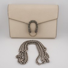 * Gucci Dionysus Mini Leather Chain Wallet Ivory Leather picture