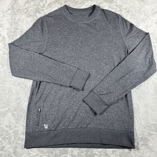 Vuori Ponto Performance Gray Long Sleeve Mens Medium Shirt Crew Neck Dreamknit picture