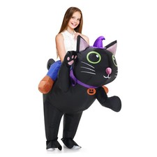 Searhmomo Inflatable Costume Cat for Kids Ride On Cat Blow Up Costumes,Funny Hal picture