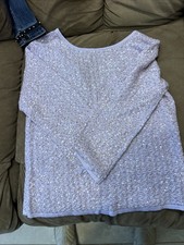 VTG Talbot Sequin Top Wool Old Money Lilac Italian Yarn High Front Low Back picture
