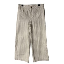 NWT Ann Taylor LOFT The Palmer Wide Leg High Rise Womens Striped Pants Size 10 picture