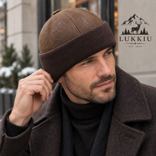 Handmade Sheepskin Fur Beanie Hat – Real Shearling Leather Winter Cap picture