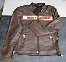 Harley Davidson Men's Victory Lane II Leather Jacket, Brown - Size: 2X-Large picture