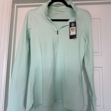 Under Armour Women's Fitted Coldgear Quarter Zip Pullover Size M Mint Green picture