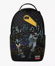 Sprayground SONIC x BATMAN Backpack🔥New Black Large Bookbag School Bag picture
