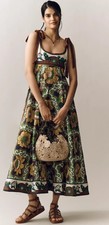 Alemais Liana European Linen Midi Dress Size 8 US Anthropologie $690 NWT Fall picture