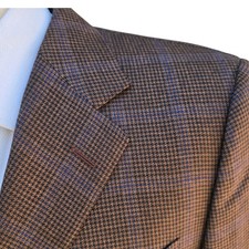 Custom Tailored Full Canvas Blazer 40L Silk Cashmere Wool Dual Vent Trussini picture