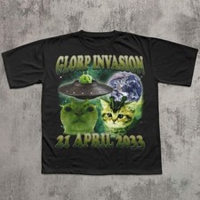 Glorp Invasion April 21 2033 Alien Cat T Shirt picture