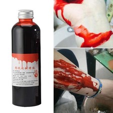 Halloween Fake Blood 30/60/100ml Cosplay Prop Makeup Realistic Plasma picture